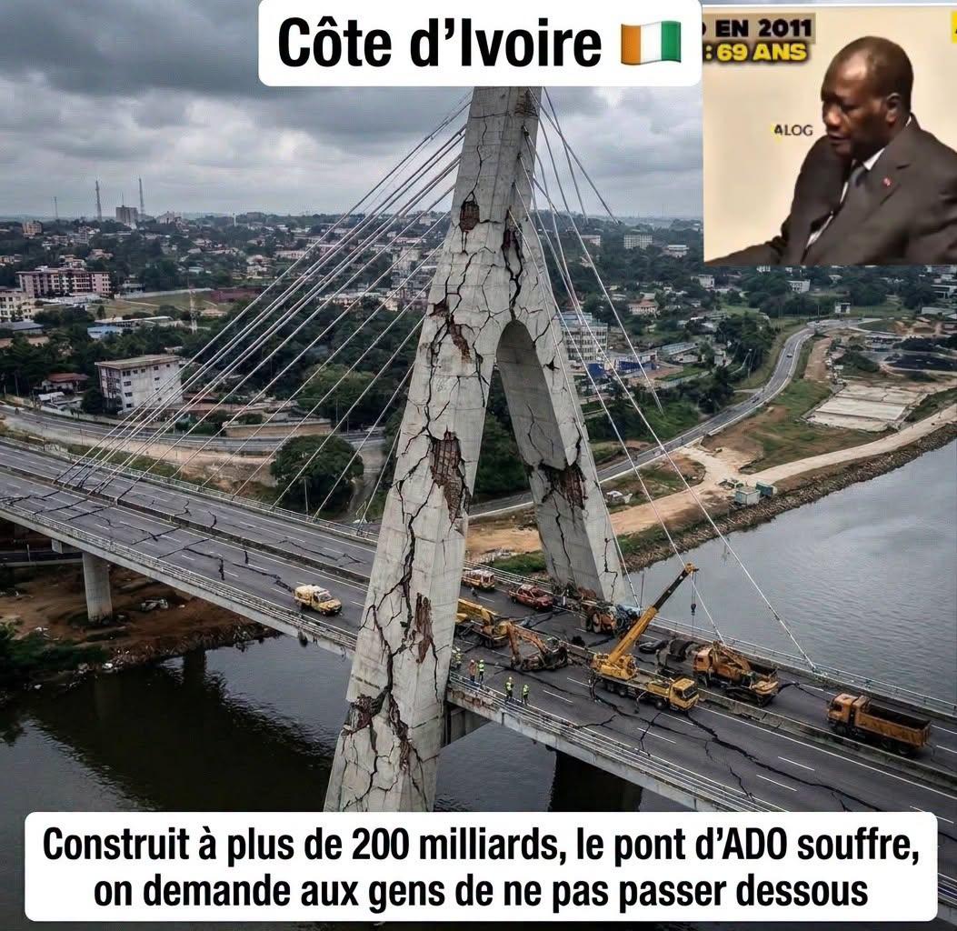 Le pont Alassane Ouattara n’est ni fissuré ni interdit à la circulation